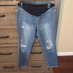 Women's Distressed Blue Jeans